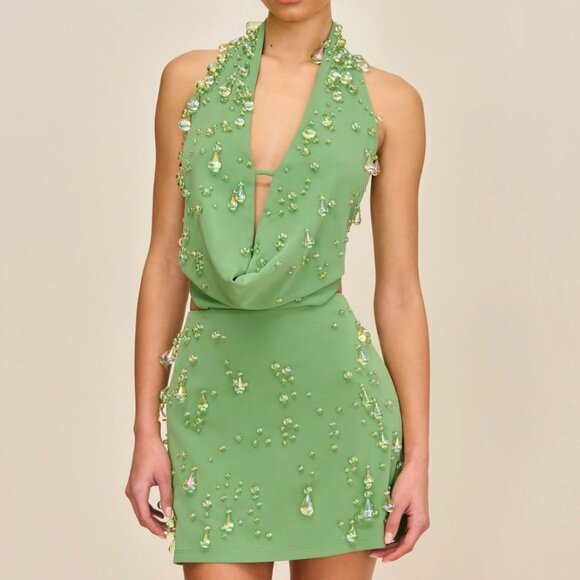 cult gaia Dresses & Skirts - Cult Gaia Issey Dress in Green Calla Lilly